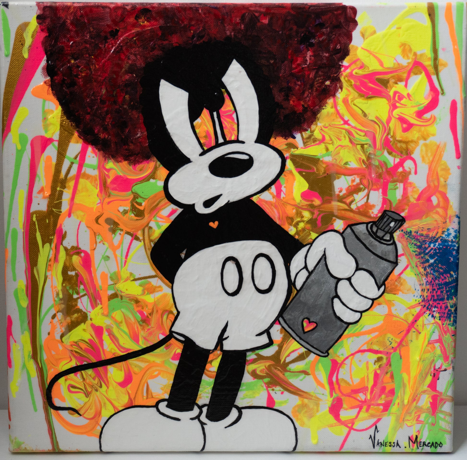 splatter paint mickey mouse